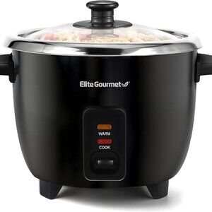 NEW IN BOX! Elite Gourmet 6-cup Rice Cooker with Stainless Steel Pot
